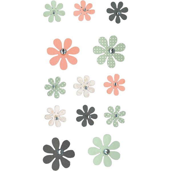 STICKERS PASTEL FLOWERS TITANUM CRAFT-FUN HASTA SERIES